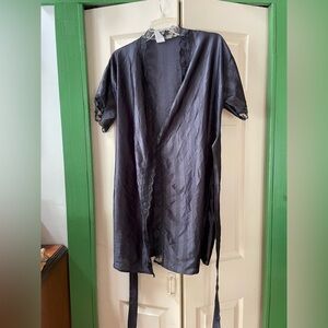 Private Moments Black Lace Detail Robe